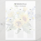 Papier Fleurs de soleil mariages en fleurs (Devant)