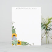 Papier Fleurs de soleil personnalisées Flore vert station (Debout devant)