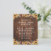 Papier Fleurs de soleil rustiques Grain de bois 2 en 1 Ma (Debout devant)