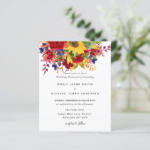 Papier Fleurs de soleil rustiques Jaune Bleu Rouge Mariag (Debout devant)