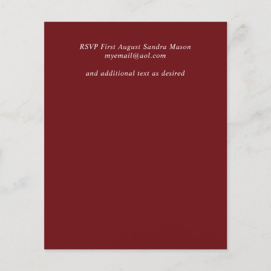 Papier Fleurs de soleil rustiques Jaune Bleu Rouge Mariag (Dos)