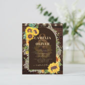 Papier Fleurs de soleil rustiques Luminaires Arc Mariage (Debout devant)