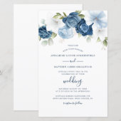 Papier Fleurs de verdure Eucalyptus aquarelle mariage ble (Devant / Derrière)