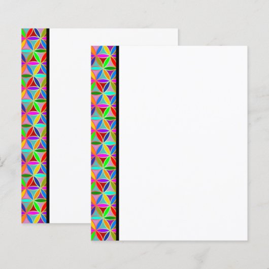 Papier FLEURS DE VIE - gradients multicolores motif (Devant / Derrière)