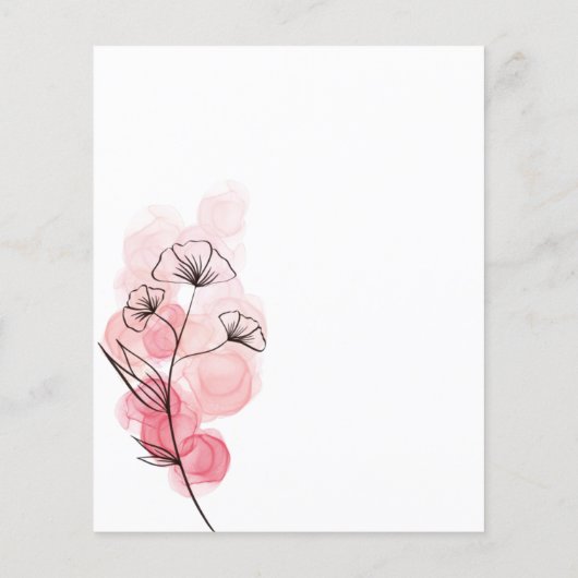 Papier Fleurs d'encre d'alcool rose (Dos)