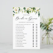 Papier Fleurs d'hiver blanches Devinez qui marié ou jeu d (Debout devant)