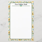 Papier Fleurs d'or Sunny (Devant)