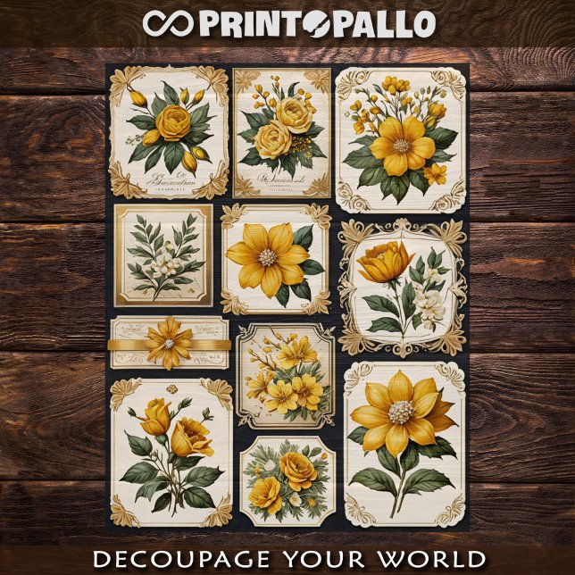 Papier Fleurs en carrelage comme éléments décoratifs #3 (Créateur téléchargé)