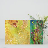Papier FLEURS EN Imaginaire Jaune clair de lune (Debout devant)