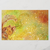 Papier FLEURS EN Imaginaire Jaune clair de lune (Dos)