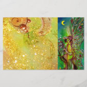 Papier FLEURS EN Imaginaire Jaune clair de lune (Devant)