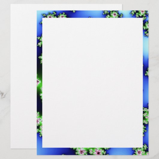 Papier Fleurs fractales (Devant / Derrière)