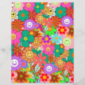 Papier Fleurs hippies Boho Super rétros (Dos)