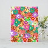 Papier Fleurs hippies Boho Super rétros (Debout devant)