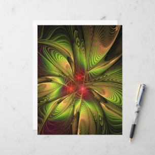 Papier Fleurs imaginaires fractales douces et tendres