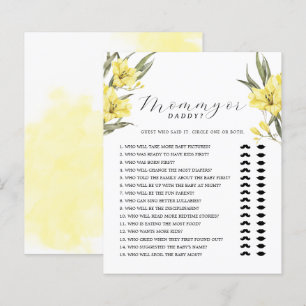 Papier Fleurs Jaunes de verdure Jeu maman ou papa