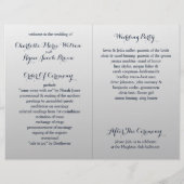 Papier fleurs marine et argent mariage d'aquarelle (Dos)