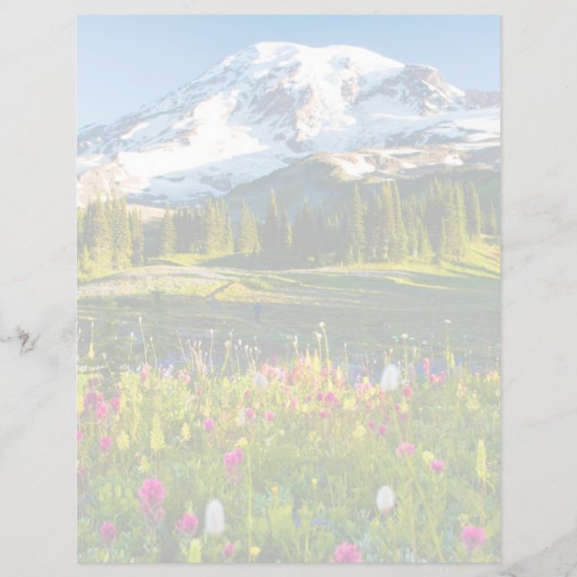 Papier Fleurs | Mt. Rainier Fleurs sauvages (Devant)
