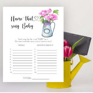 Papier Fleurs Nom du baby shower que Baby Song