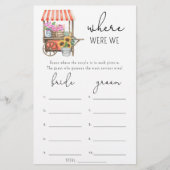 Papier Fleurs - Où étions-nous le jeu de douche nuptiale (Devant)