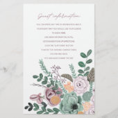 Papier Fleurs peintes à la main romantiques Informations (Devant)