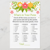 Papier Fleurs Qu'est-ce qu'il y a dans votre sac à main (Devant)