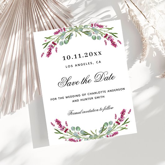 Papier Fleurs roses de lavande, budget mariage save the d