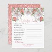 Papier Fleurs roses douces Fleurs roses Filles roses Chai (Devant / Derrière)