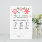 Papier Fleurs roses Qu'y a-t-il dans votre sac à main (Debout devant)