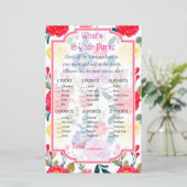 Papier Fleurs rouges et violettes Qu'y a-t-il dans votre  (Debout devant)