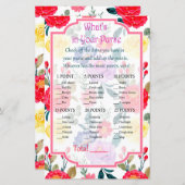 Papier Fleurs rouges et violettes Qu'y a-t-il dans votre  (Devant / Derrière)