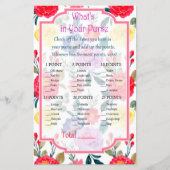 Papier Fleurs rouges et violettes Qu'y a-t-il dans votre  (Devant)