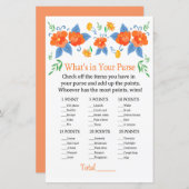 Papier Fleurs rouges Qu'y a-t-il dans votre sac à main (Devant / Derrière)