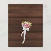 Papier Fleurs rustiques sur le Faire-part de mariage BUDG (Dos)