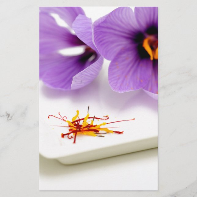 Papier Fleurs safran (Devant)