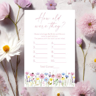 Papier Fleurs sauvages de jardin Quel âge avaient-ils ? J