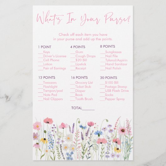 Papier Fleurs sauvages de prés roses ce qui est dans votr (Devant)