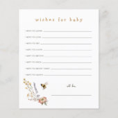 Papier Fleurs sauvages et bee Wives for Baby Card (Devant)