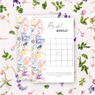 Papier Fleurs sauvages - Jeu de bingo pour enterrement de