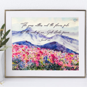 Papier Fleurs sauvages, la parole de Dieu demeure