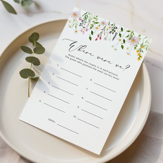 Papier Fleurs sauvages Où étions-nous le jeu de douche nu