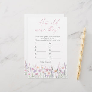 Papier Fleurs sauvages pastel Quel âge avaient-ils ? Jeu