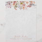 Papier Fleurs sauvages Pastel sur mesure (Devant)