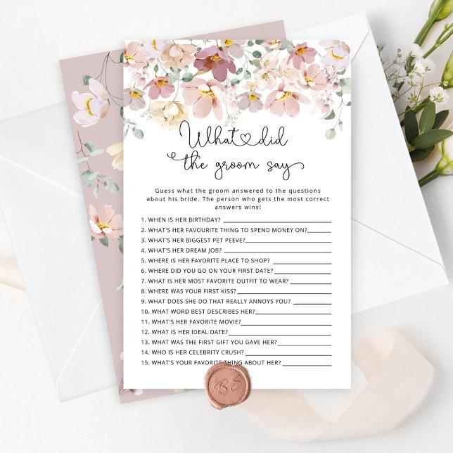 Papier Fleurs sauvages Qu'est-ce que le marié a dit douch (Créateur téléchargé)