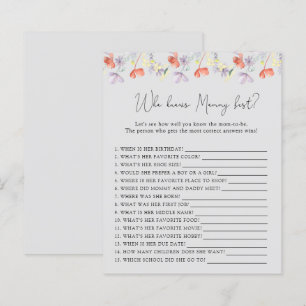 Papier Fleurs sauvages qui connaît MOMMY mieux