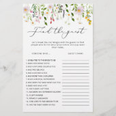 Papier Fleurs sauvages Trouvez le jeu de douche de la nup (Devant)