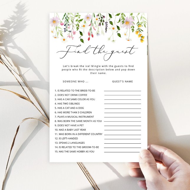 Papier Fleurs sauvages Trouvez le jeu de douche de la nup (Créateur téléchargé)