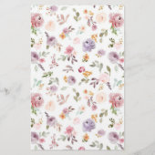 Papier Fleurs sauvages Voudrait-elle plutôt le jeu de dou (Dos)