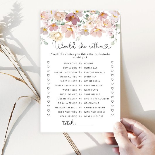 Papier Fleurs sauvages Voudrait-elle plutôt le jeu de dou