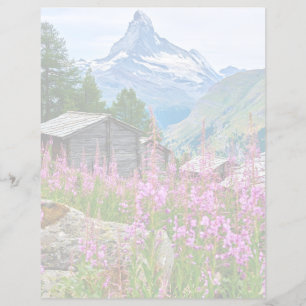 Papier Fleurs Summer Matterhorn Suisse